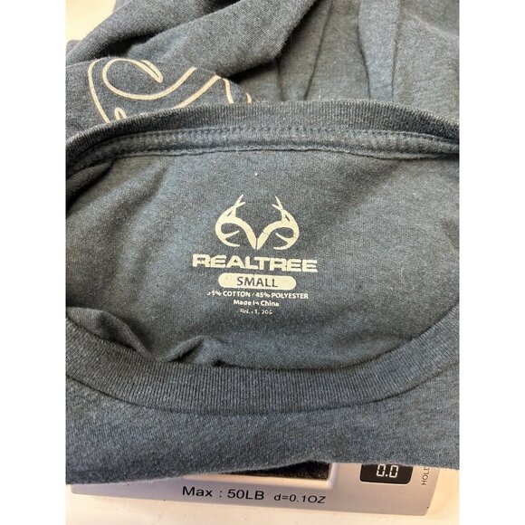 Realtree Men’s Long Sleeve Graphic Tee Shirt Small Blue Cotton/Polyester - Picture 4 of 8